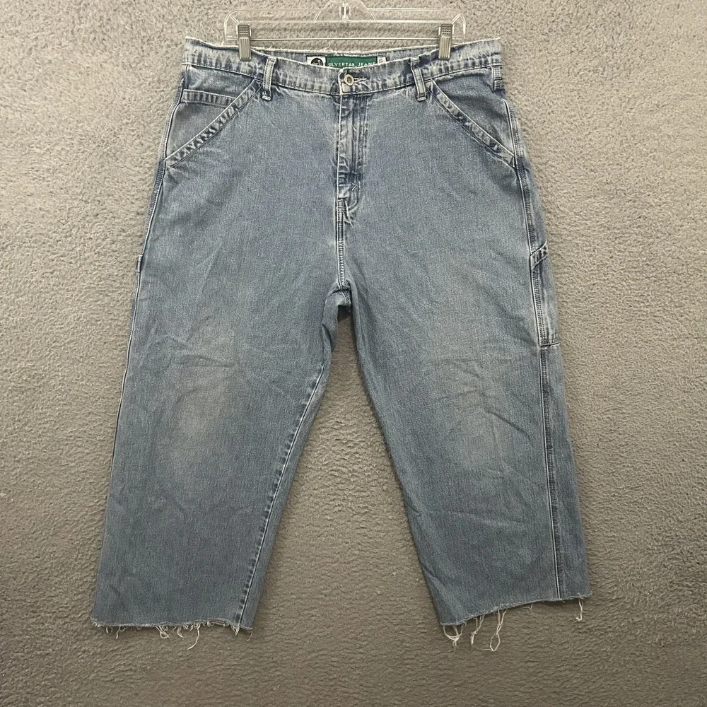 Vintage Levis Silvertab Jeans Mens 36x30 Blue Denim Baggy Light Wash Skater Y2K